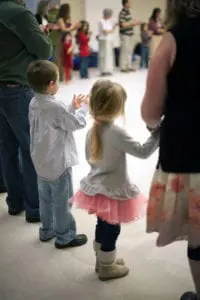 Children in dance circle